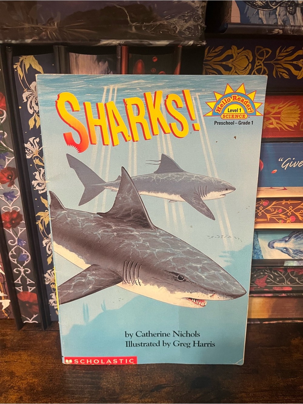 Hello Reader! Level 1 Science Paperback Sharks 🦈 Light Blue Educational Book